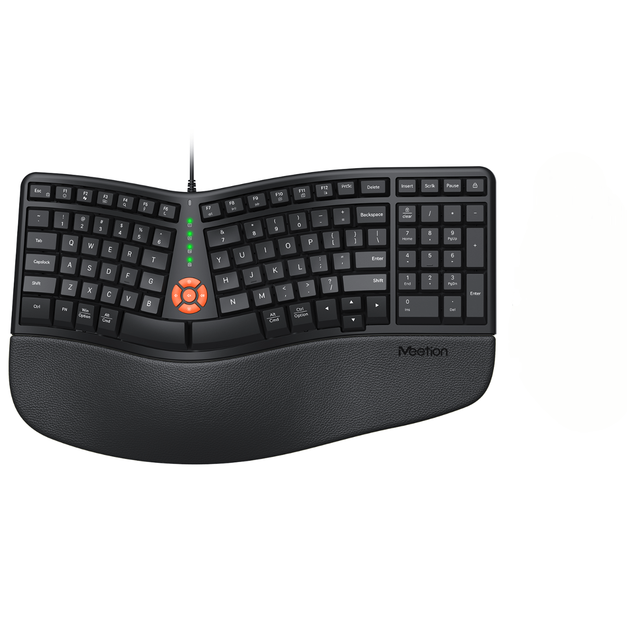 MEETION Director Mini Ergonomic Single Wired Keyboard, Ergo Keyboard , Split Arch Keyboard with Cushioned Wrist Palm Rest, Natural Typing, Windows/Mac/Computer/Laptop MEETION Director Mini Ergonomic Single Wired Keyboard, Ergo Keyboard , Split Arch Keyboard with Cushioned Wrist Palm Rest, Natural Typing, Windows/Mac/Computer/Laptop