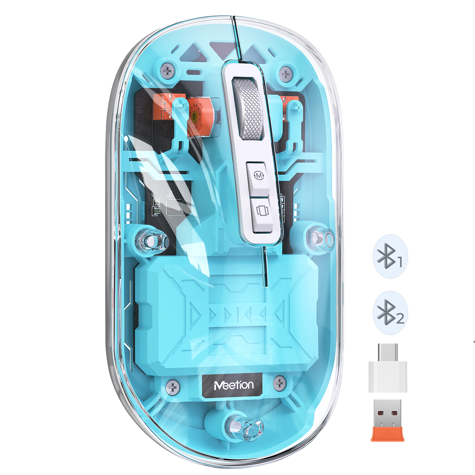 MEETION BTM005 Wireless Mouse, Rechargeable Bluetooth Mouse, Dual Mode (2.4G + BT5.1) Clear Slim Mouse with Quiet Click, 4 Adjustable DPI, Portable Mouse for PC, Laptop, Computer, Mac Book/iPad pro MEETION BTM005 Wireless Mouse, Rechargeable Bluetooth Mouse, Dual Mode (2.4G + BT5.1) Clear Slim Mouse with Quiet Click, 4 Adjustable DPI, Portable Mouse for PC, Laptop, Computer, Mac Book/iPad pro