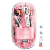 MEETION BTM005 Wireless Mouse, Rechargeable Bluetooth Mouse, Dual Mode (2.4G + BT5.1) Clear Slim Mouse with Quiet Click, 4 Adjustable DPI, Portable Mouse for PC, Laptop, Computer, Mac Book/iPad pro MEETION BTM005 Wireless Mouse, Rechargeable Bluetooth Mouse, Dual Mode (2.4G + BT5.1) Clear Slim Mouse with Quiet Click, 4 Adjustable DPI, Portable Mouse for PC, Laptop, Computer, Mac Book/iPad pro