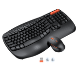 MEETION DirectorD Wave Ergonomic Keyboard and Mouse Wireless, USB/Bluetooth Wave Ergo Keyboard with Wrist Rest, 4 DPI Adjustable Swing Wheel Silent Wireless Mouse Rechargeable for Windows/Mac/Android MEETION DirectorD Wave Ergonomic Keyboard and Mouse Wireless, USB/Bluetooth Wave Ergo Keyboard with Wrist Rest, 4 DPI Adjustable Swing Wheel Silent Wireless Mouse Rechargeable for Windows/Mac/Android