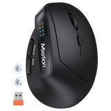 MEETION BTM008 Wireless Mouse, Ergonomic Mouse, Bluetooth Vertical Rechargeable Mice, 4 Adjustable DPI 800-2400, Bluetooth 5.2+5.2+USB Mouse for Windows/Mac, for Laptop/PC/Desktop/Computer/iPad MEETION BTM008 Wireless Mouse, Ergonomic Mouse, Bluetooth Vertical Rechargeable Mice, 4 Adjustable DPI 800-2400, Bluetooth 5.2+5.2+USB Mouse for Windows/Mac, for Laptop/PC/Desktop/Computer/iPad
