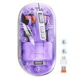 MEETION BTM005 Wireless Mouse, Rechargeable Bluetooth Mouse, Dual Mode (2.4G + BT5.1) Clear Slim Mouse with Quiet Click, 4 Adjustable DPI, Portable Mouse for PC, Laptop, Computer, Mac Book/iPad pro MEETION BTM005 Wireless Mouse, Rechargeable Bluetooth Mouse, Dual Mode (2.4G + BT5.1) Clear Slim Mouse with Quiet Click, 4 Adjustable DPI, Portable Mouse for PC, Laptop, Computer, Mac Book/iPad pro