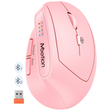 MEETION BTM008 Wireless Mouse, Ergonomic Mouse, Bluetooth Vertical Rechargeable Mice, 4 Adjustable DPI 800-2400, Bluetooth 5.2+5.2+USB Mouse for Windows/Mac, for Laptop/PC/Desktop/Computer/iPad MEETION BTM008 Wireless Mouse, Ergonomic Mouse, Bluetooth Vertical Rechargeable Mice, 4 Adjustable DPI 800-2400, Bluetooth 5.2+5.2+USB Mouse for Windows/Mac, for Laptop/PC/Desktop/Computer/iPad