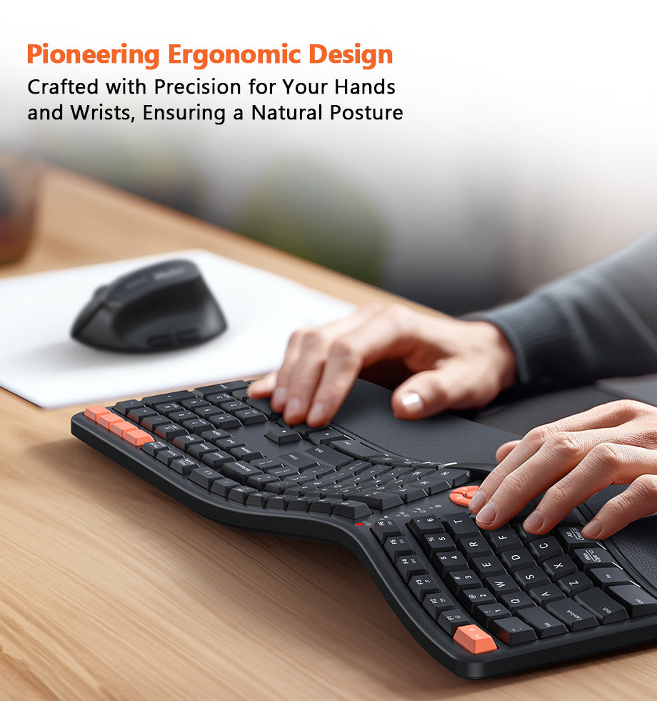 MEETION DirectorC2 Ergonomic Wireless Keyboard and Mouse, Ergo Keyboard with Vertical Mouse, Split Arch Keyboard with Cushioned Wrist Palm Rest, Natural Typing Rechargeable Full Size, Windows/Mac/Computer/Laptop MEETION DirectorC2 Ergonomic Wireless Keyboard and Mouse, Ergo Keyboard with Vertical Mouse, Split Arch Keyboard with Cushioned Wrist Palm Rest, Natural Typing Rechargeable Full Size, Windows/Mac/Computer/Laptop