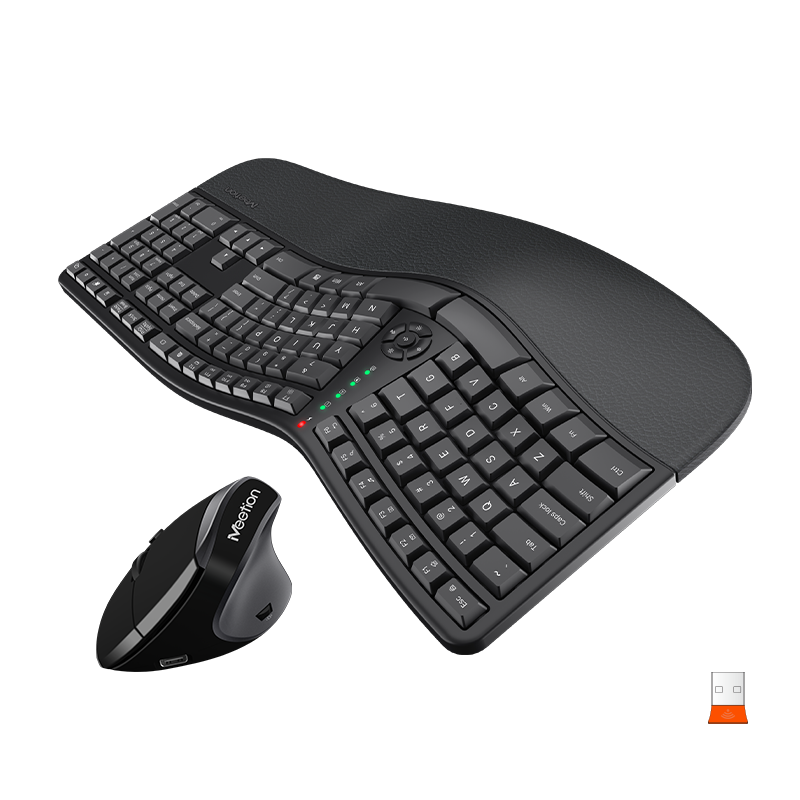 MEETION DirectorC Ergonomic Wireless Keyboard and Mouse, Ergo Keyboard with Vertical Mouse, Split Arch Keyboard with Cushioned Wrist Palm Rest, Natural Typing Rechargeable Full Size, Windows/Mac/Computer/Laptop MEETION DirectorC Ergonomic Wireless Keyboard and Mouse, Ergo Keyboard with Vertical Mouse, Split Arch Keyboard with Cushioned Wrist Palm Rest, Natural Typing Rechargeable Full Size, Windows/Mac/Computer/Laptop