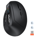 MEETION BTM008 Wireless Mouse, Ergonomic Mouse, Bluetooth Vertical Rechargeable Mice, 4 Adjustable DPI 800-2400, Bluetooth 5.2+5.2+USB Mouse for Windows/Mac, for Laptop/PC/Desktop/Computer/iPad MEETION BTM008 Wireless Mouse, Ergonomic Mouse, Bluetooth Vertical Rechargeable Mice, 4 Adjustable DPI 800-2400, Bluetooth 5.2+5.2+USB Mouse for Windows/Mac, for Laptop/PC/Desktop/Computer/iPad