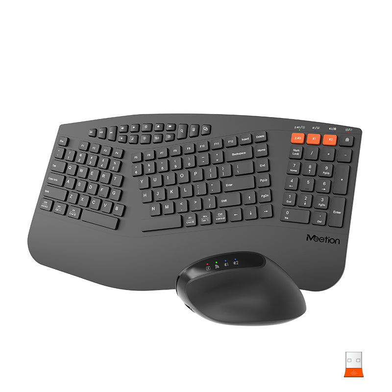 MEETION DirectorB 2025 Upgrade Ergonomic Keyboard and Mouse, Multi-Device Bluetooth Keyboard and Mouse, 4 DPI Adjustable Full-Sized Wireless Keyboard and Mouse, for PC/Computer/Laptop/Window MEETION DirectorB 2025 Upgrade Ergonomic Keyboard and Mouse, Multi-Device Bluetooth Keyboard and Mouse, 4 DPI Adjustable Full-Sized Wireless Keyboard and Mouse, for PC/Computer/Laptop/Window