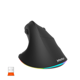 MEETION Right-handed BTM010R Ergonomic Mouse, Wireless Vertical Mouse RGB Backlit Rechargeable Mice for Bluetooth(5.2 + 3.0) & USB-A with USB-C Adapter 4 Adjustable DPI for Mac/Windows/Android/PC/Tablet/iPad MEETION Right-handed BTM010R Ergonomic Mouse, Wireless Vertical Mouse RGB Backlit Rechargeable Mice for Bluetooth(5.2 + 3.0) & USB-A with USB-C Adapter 4 Adjustable DPI for Mac/Windows/Android/PC/Tablet/iPad