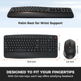 MEETION DirectorA Wireless Keyboard and Mouse, 2.4G & Bluetooth Keyboard Mouse Combo, Full Size Keyboard with Wrist Rest, Swing Wheel Silent Optical Mouse, USB-A Reciver, for Windows/Mac/Computer/Laptop MEETION DirectorA Wireless Keyboard and Mouse, 2.4G & Bluetooth Keyboard Mouse Combo, Full Size Keyboard with Wrist Rest, Swing Wheel Silent Optical Mouse, USB-A Reciver, for Windows/Mac/Computer/Laptop