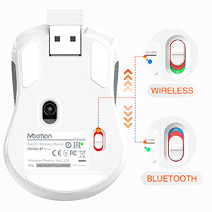 MEETION MiniGo BT MINI Wireless Mouse, 2.4G+Bluetooth USB-C Rechargeable Mouse with Portable Box for Business and Travel, Portable Mouse for Laptop iPad Tablets MEETION MiniGo BT MINI Wireless Mouse, 2.4G+Bluetooth USB-C Rechargeable Mouse with Portable Box for Business and Travel, Portable Mouse for Laptop iPad Tablets