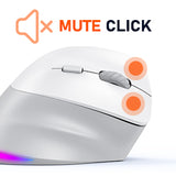 MEETION Right-handed BTM010R Ergonomic Mouse, Wireless Vertical Mouse RGB Backlit Rechargeable Mice for Bluetooth(5.2 + 3.0) & USB-A with USB-C Adapter 4 Adjustable DPI for Mac/Windows/Android/PC/Tablet/iPad MEETION Right-handed BTM010R Ergonomic Mouse, Wireless Vertical Mouse RGB Backlit Rechargeable Mice for Bluetooth(5.2 + 3.0) & USB-A with USB-C Adapter 4 Adjustable DPI for Mac/Windows/Android/PC/Tablet/iPad