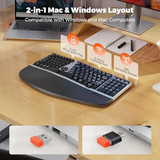 MEETION Director BT Mini Ergonomic Single Wireless Keyboard, Ergo Keyboard , Split Arch Keyboard with Cushioned Wrist Palm Rest, Natural Typing, Windows/Mac/Computer/Laptop MEETION Director BT Mini Ergonomic Single Wireless Keyboard, Ergo Keyboard , Split Arch Keyboard with Cushioned Wrist Palm Rest, Natural Typing, Windows/Mac/Computer/Laptop