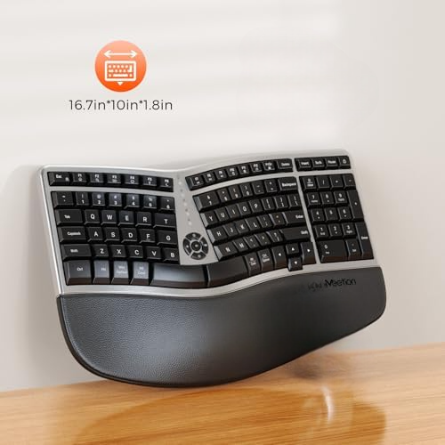 MEETION Director BT Mini Ergonomic Single Wireless Keyboard, Ergo Keyboard , Split Arch Keyboard with Cushioned Wrist Palm Rest, Natural Typing, Windows/Mac/Computer/Laptop MEETION Director BT Mini Ergonomic Single Wireless Keyboard, Ergo Keyboard , Split Arch Keyboard with Cushioned Wrist Palm Rest, Natural Typing, Windows/Mac/Computer/Laptop