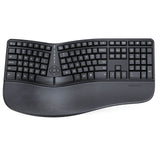 MEETION DirectorC Ergonomische kabellose Tastatur und Maus, Ergo-Tastatur mit vertikaler Maus, Split-Arch-Tastatur mit gepolsterter Handballenauflage, natürliches Tippen, wiederaufladbar, volle Größe, Windows/Mac/Computer/Laptop