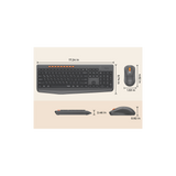 MEETION BTC4133 Wireless Keyboard and Mouse, Silent Full Size Multi-Device Bluetooth Keyboard and Mouse, 9 Multimedia Hotkeys, 3200 DPI Optical Mouse, 90% Less Noise, for Windows Mac PC Desktop Laptop, Black