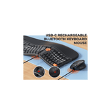 MEETION DirectorC2 Ergonomic Wireless Keyboard and Mouse, Ergo Keyboard with Vertical Mouse, Split Arch Keyboard with Cushioned Wrist Palm Rest, Natural Typing Rechargeable Full Size, Windows/Mac/Computer/Laptop