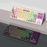MEETION MK14 87% RGB 22 color DIY Mechanical Keyboard, 87 Keys Hot Swappable 3pin/5pin Switch, Programmable Triple Mode Bluetooth 5.0/USB-C Wired/2.4GHz Wireless Customizable Switch Keyboard