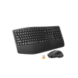 Meetion DirectorA3 Ergonomic Wireless Office Combo, Wave Shaped Keyboard, Soft Leather Palm Rest, Adjustable 4 Level DPI, Four Way Scrolling Wheel