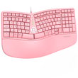 MEETION Director Mini Ergonomic Single Wired Keyboard, Ergo Keyboard , Split Arch Keyboard with Cushioned Wrist Palm Rest, Natural Typing, Windows/Mac/Computer/Laptop