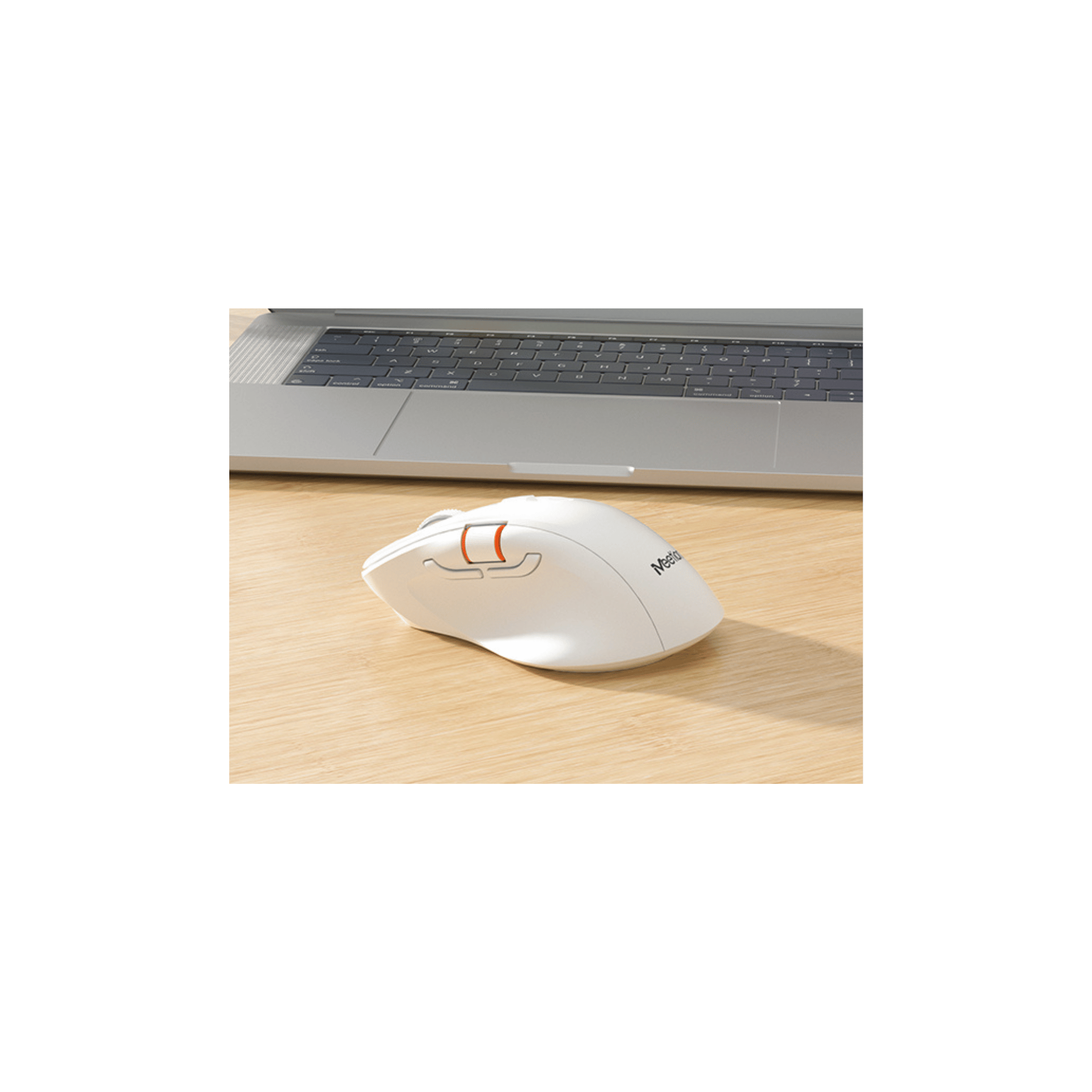 MEETION BTM008 Ratón inalámbrico, ergonómico, recargable, vertical, con Bluetooth, 4 DPI ajustables, 800-2400, Bluetooth 5.2+5.2+USB para Windows/Mac, para portátil/PC/computadora de escritorio/iPad