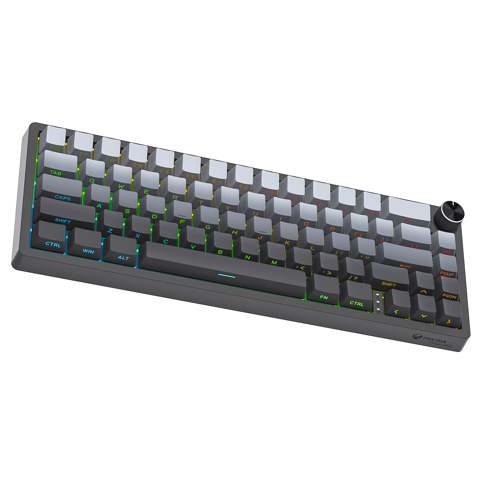 MEETION Magic A68 Pro-Grade 65% Compact Mechanical Hot-Swappable, Magnetic Switch, Adjustable Key Sensitivity, Premium Gasket-Mount Feel, Extreme 100M-Click Durability, Side Printed Keykaps Keyboard