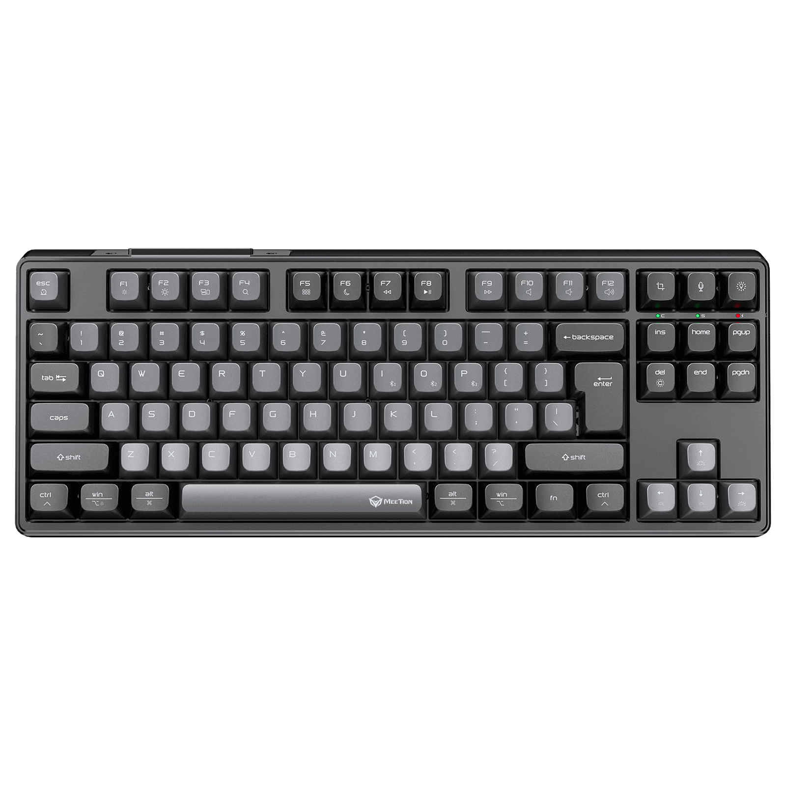 MEETION MK14 87% RGB 22 color DIY Mechanical Keyboard, 87 Keys Hot Swappable 3pin/5pin Switch, Programmable Triple Mode Bluetooth 5.0/USB-C Wired/2.4GHz Wireless Customizable Switch Keyboard