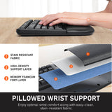 MEETION DirectorC Ergonomische kabellose Tastatur und Maus, Ergo-Tastatur mit vertikaler Maus, Split-Arch-Tastatur mit gepolsterter Handballenauflage, natürliches Tippen, wiederaufladbar, volle Größe, Windows/Mac/Computer/Laptop