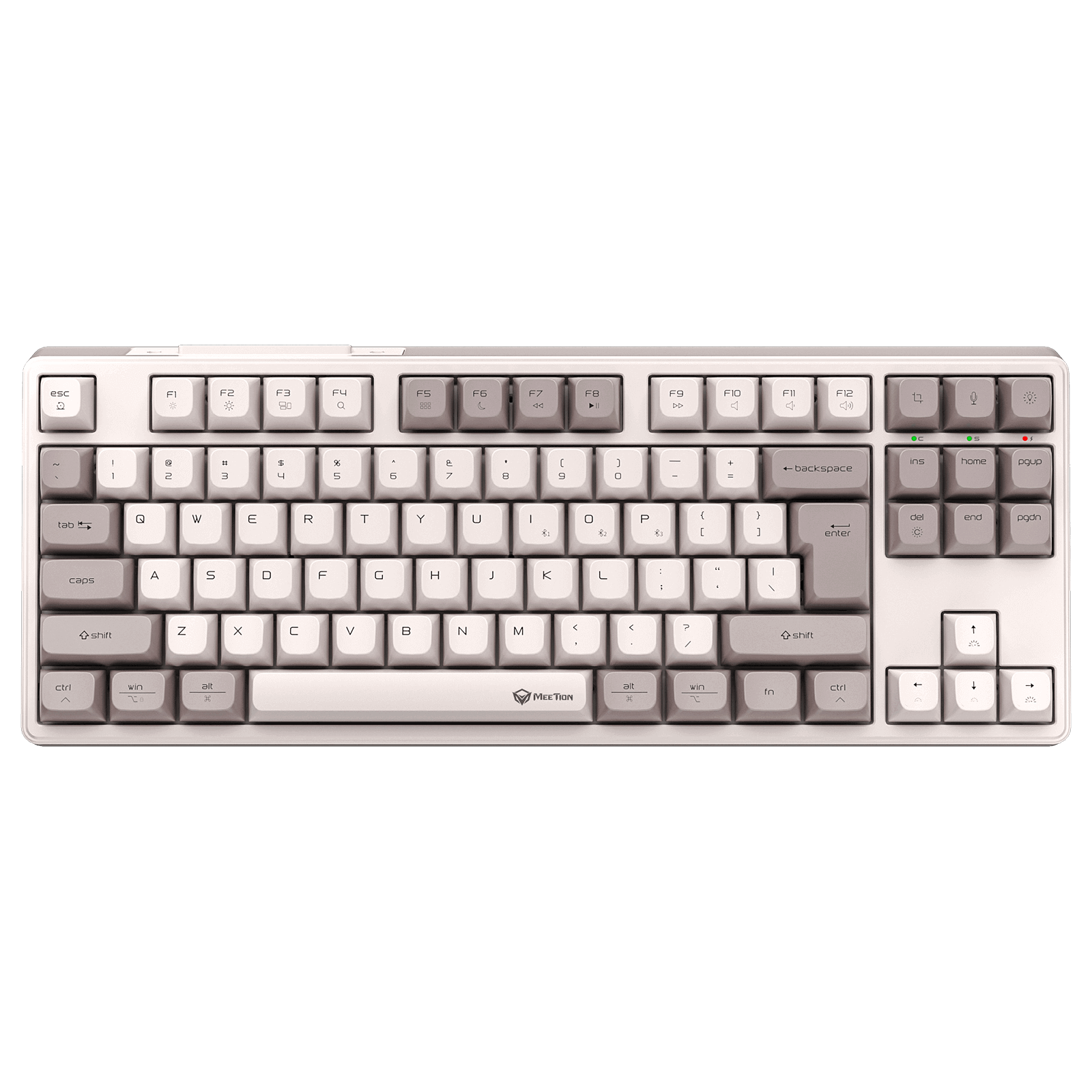 MEETION MK14 87% RGB 22 color DIY Mechanical Keyboard, 87 Keys Hot Swappable 3pin/5pin Switch, Programmable Triple Mode Bluetooth 5.0/USB-C Wired/2.4GHz Wireless Customizable Switch Keyboard