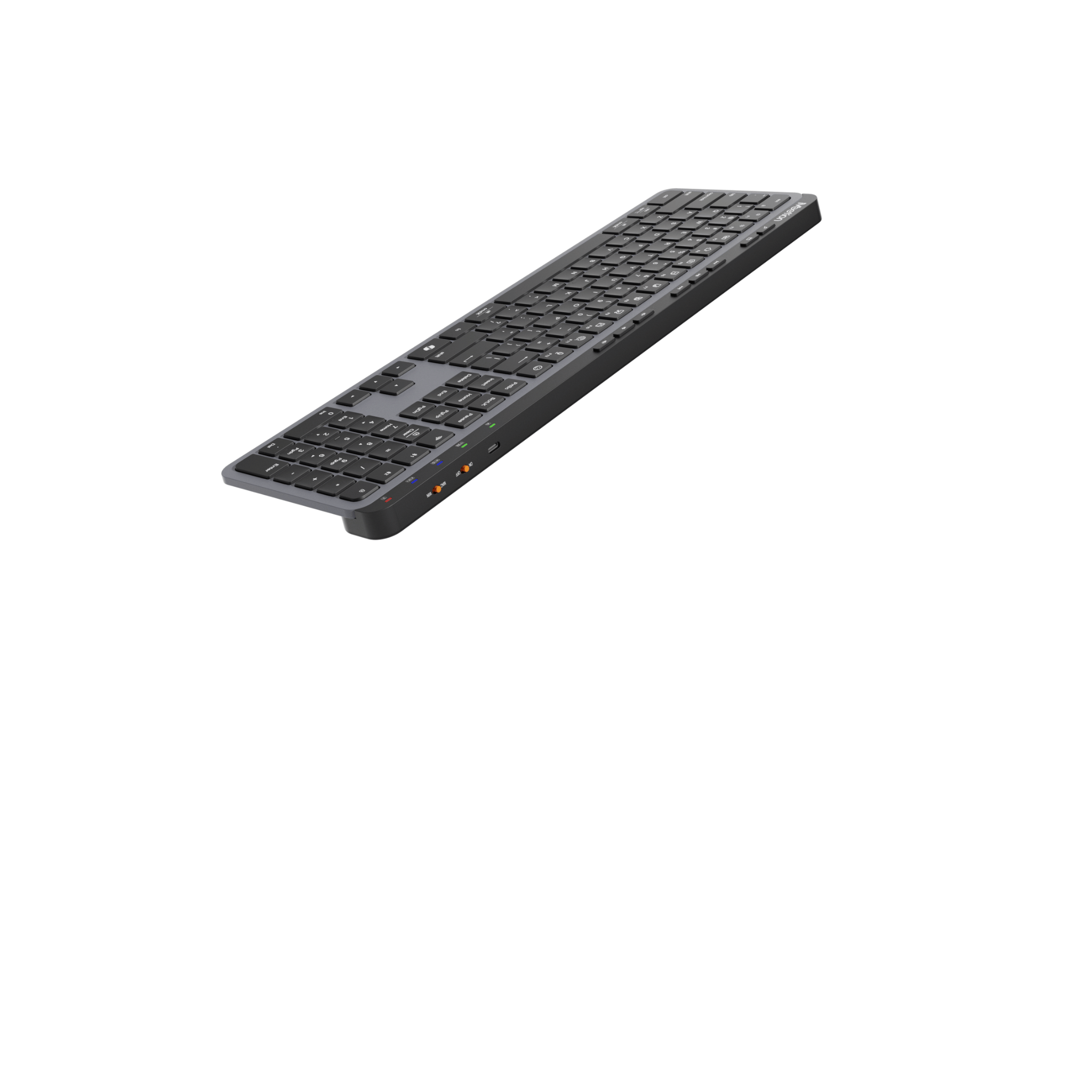 MEETION WK330 Dual-Mode Wireless Keyboard, 2.4G USB & Bluetooth, Ultra-Slim Full-Size Silent Keyboard, Type-C Rechargeable, for Windows Mac iOS Android