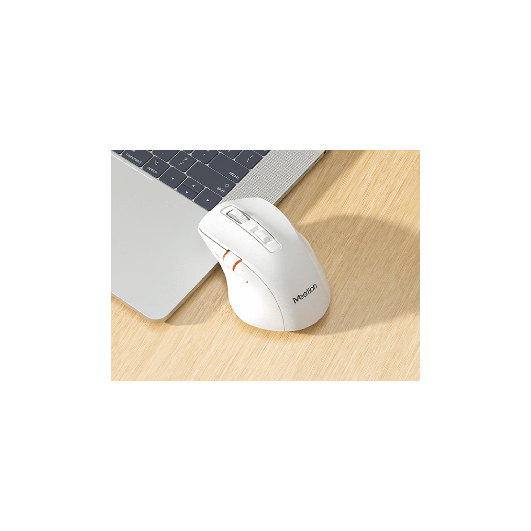 MEETION BTM008 Ratón inalámbrico, ergonómico, recargable, vertical, con Bluetooth, 4 DPI ajustables, 800-2400, Bluetooth 5.2+5.2+USB para Windows/Mac, para portátil/PC/computadora de escritorio/iPad