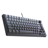 MEETION Magic A75 Pro-Grade 75% Compact Mechanical Hot-Swappable, Adjustable Feet, Magnetic Switch, Adjustable Key Sensitivity, Premium Gasket-Mount Feel, Extreme 100M-Click Durability, Side Printed Keykaps Keyboard