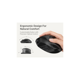 Meetion DirectorA3 Ergonomic Wireless Office Combo, Wave Shaped Keyboard, Soft Leather Palm Rest, Adjustable 4 Level DPI, Four Way Scrolling Wheel