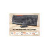 MEETION BTC4133 Wireless Keyboard and Mouse, Silent Full Size Multi-Device Bluetooth Keyboard and Mouse, 9 Multimedia Hotkeys, 3200 DPI Optical Mouse, 90% Less Noise, for Windows Mac PC Desktop Laptop, Black