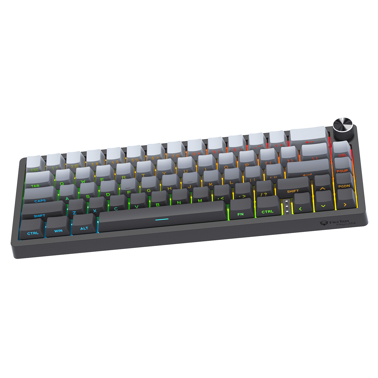 MEETION Magic A68 Pro-Grade 65% Compact Mechanical Hot-Swappable, Magnetic Switch, Adjustable Key Sensitivity, Premium Gasket-Mount Feel, Extreme 100M-Click Durability, Side Printed Keykaps Keyboard