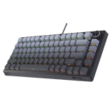 MEETION Magic A75 Pro-Grade 75% Compact Mechanical Hot-Swappable, Adjustable Feet, Magnetic Switch, Adjustable Key Sensitivity, Premium Gasket-Mount Feel, Extreme 100M-Click Durability, Side Printed Keykaps Keyboard