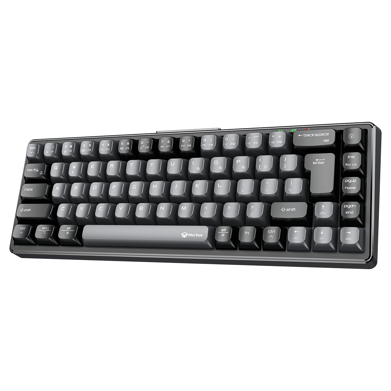 MEETION MK12 65% RGB 22 color DIY Mechanical Keyboard, 68 Keys Hot Swappable 3pin/5pin Switch, Programmable Triple Mode Bluetooth 5.0/USB-C Wired/2.4GHz Wireless Customizable Switch Keyboard