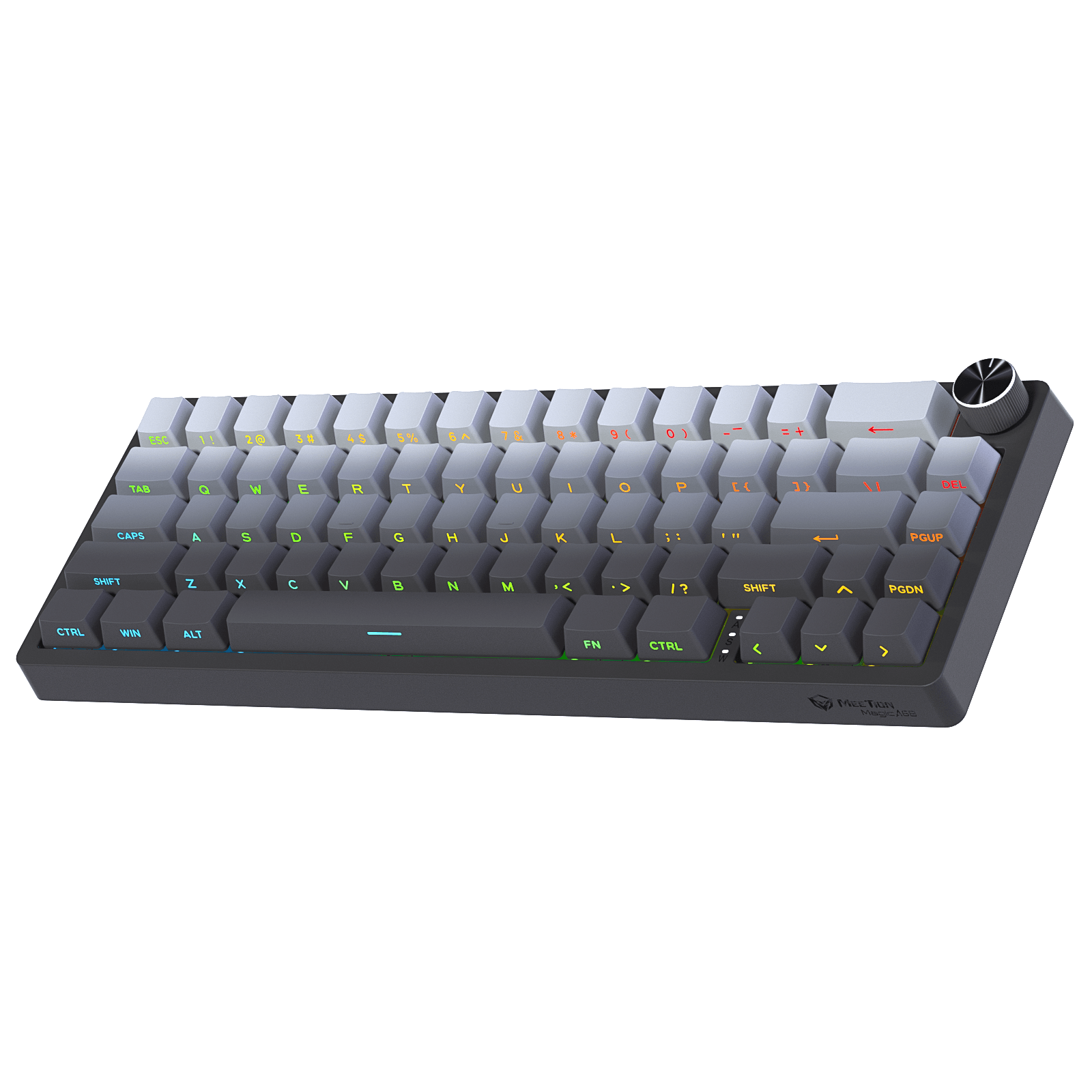 MEETION Magic A68 Pro-Grade 65% Compact Mechanical Hot-Swappable, Magnetic Switch, Adjustable Key Sensitivity, Premium Gasket-Mount Feel, Extreme 100M-Click Durability, Side Printed Keykaps Keyboard