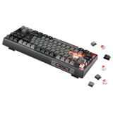 MEETION MK14 87% RGB 22 color DIY Mechanical Keyboard, 87 Keys Hot Swappable 3pin/5pin Switch, Programmable Triple Mode Bluetooth 5.0/USB-C Wired/2.4GHz Wireless Customizable Switch Keyboard