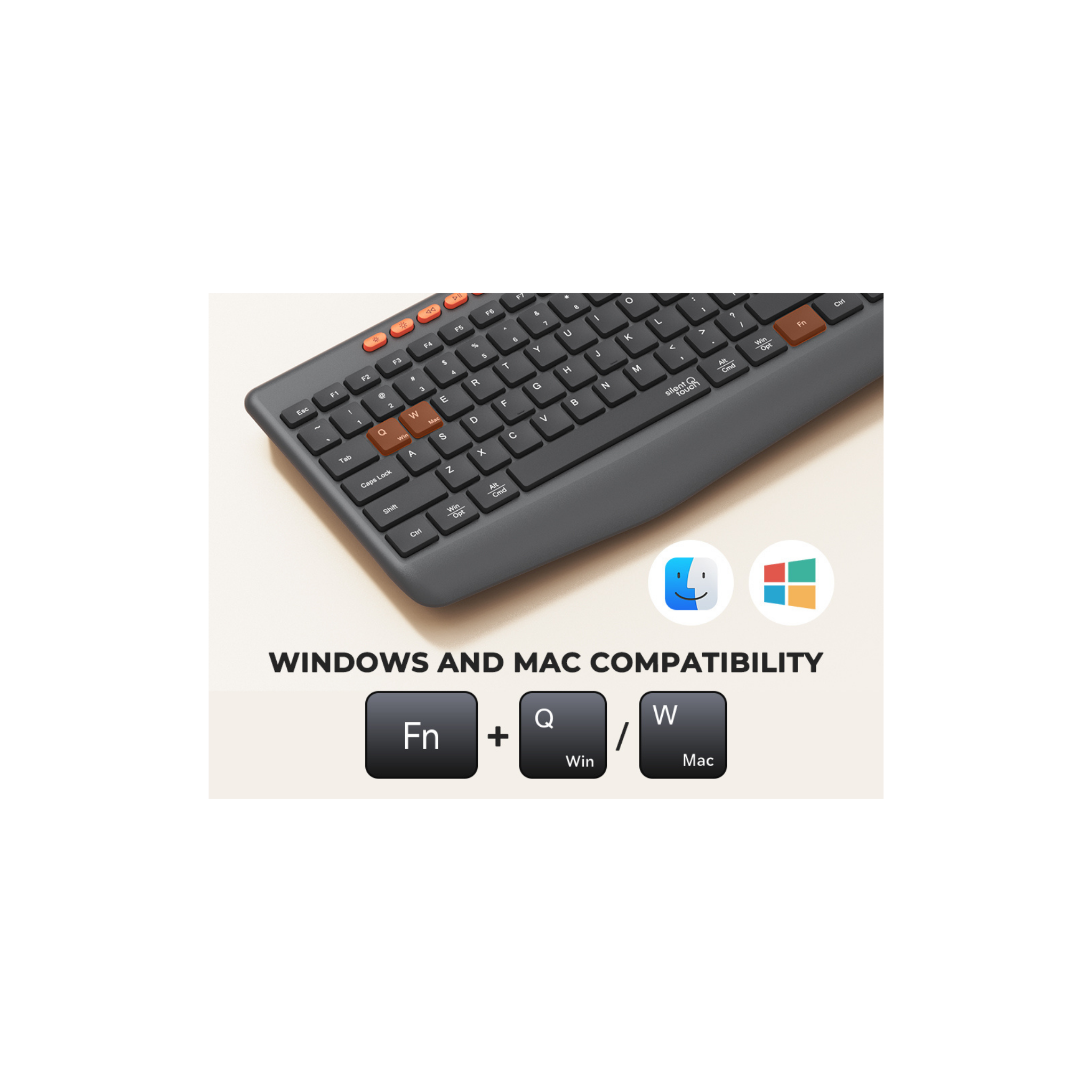 MEETION BTC4133 Wireless Keyboard and Mouse, Silent Full Size Multi-Device Bluetooth Keyboard and Mouse, 9 Multimedia Hotkeys, 3200 DPI Optical Mouse, 90% Less Noise, for Windows Mac PC Desktop Laptop, Black