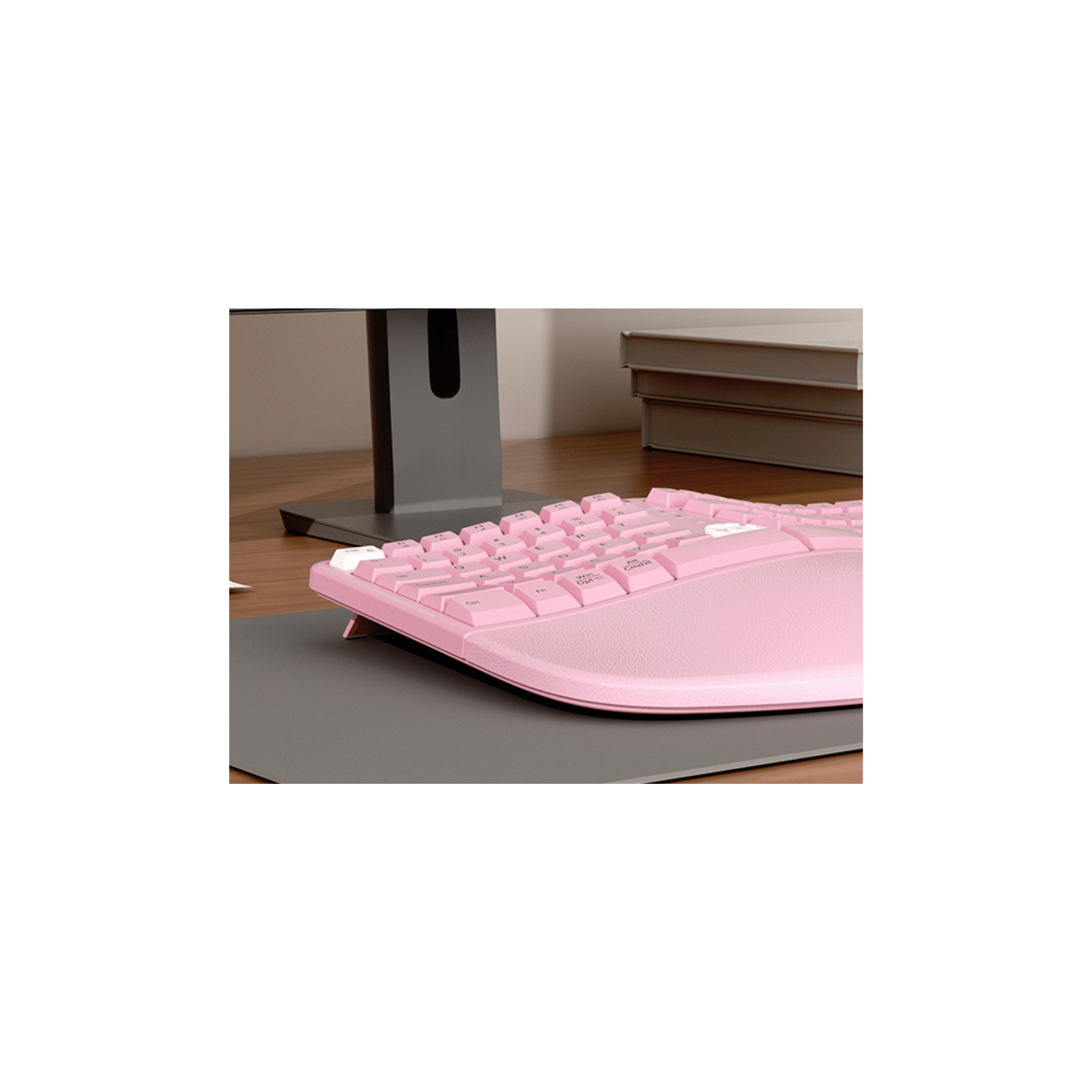 MEETION DirectorWe Wireless Ergonomic Keyboard with Split Design, Palm Rest, 2.4G Dual Mode, Type-C Rechargeable Silent Keys for Windows, Mac