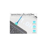 MEETION WK330 Dual-Mode Wireless Keyboard, 2.4G USB & Bluetooth, Ultra-Slim Full-Size Silent Keyboard, Type-C Rechargeable, for Windows Mac iOS Android