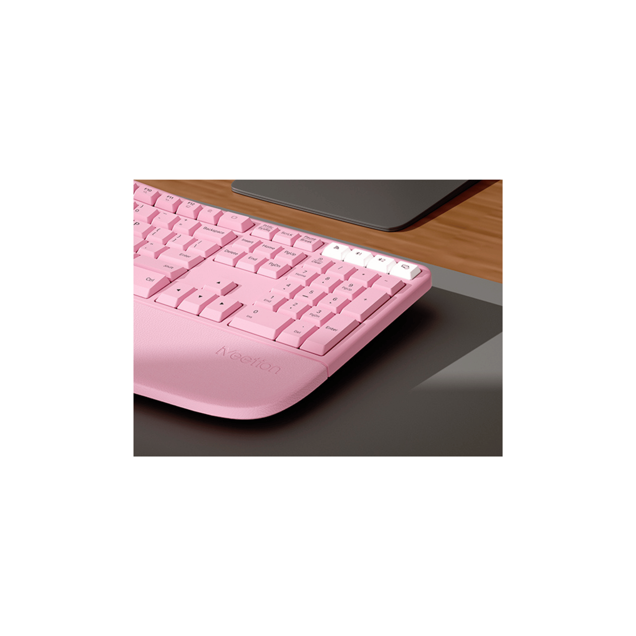 MEETION DirectorWe Wireless Ergonomic Keyboard with Split Design, Palm Rest, 2.4G Dual Mode, Type-C Rechargeable Silent Keys for Windows, Mac