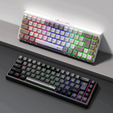 MEETION MK12 65% RGB 22 color DIY Mechanical Keyboard, 68 Keys Hot Swappable 3pin/5pin Switch, Programmable Triple Mode Bluetooth 5.0/USB-C Wired/2.4GHz Wireless Customizable Switch Keyboard