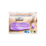 MEETION DirectorC2 Ergonomic Wireless Keyboard and Mouse, Ergo Keyboard with Vertical Mouse, Split Arch Keyboard with Cushioned Wrist Palm Rest, Natural Typing Rechargeable Full Size, Windows/Mac/Computer/Laptop